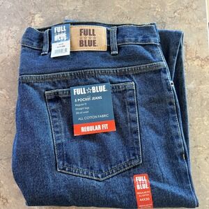 Full Blue Men's Regular Fit 5-Pocket Jeans | Medium Stonewash 44/30